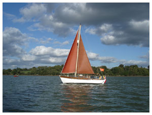 Myfanwy in the Orwell off Pin Mill